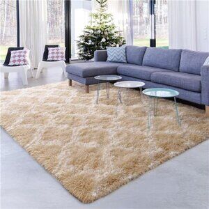 Luxury Shag Rugs for Living Room 5x8Feet Geometric Plush Fluffy Modern Area Rugs